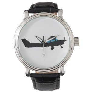Eine Cessna in Silhouette Armbanduhr