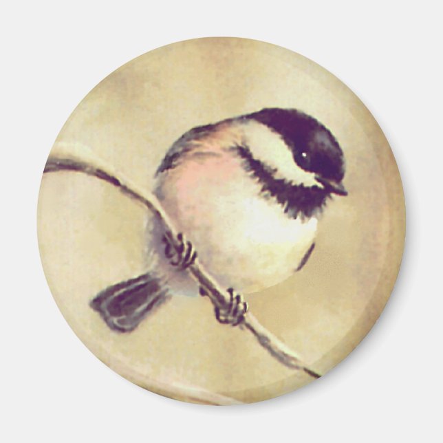 EINE CHICKADEE VON SHARON SHARPE MAGNET (Vorne)