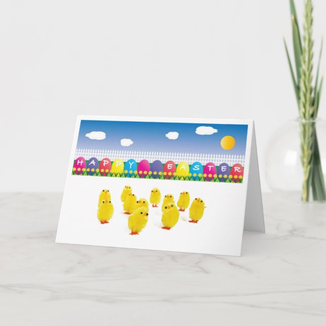 Eine Chicky-Osterkarte Feiertagskarte (Vorderseite)