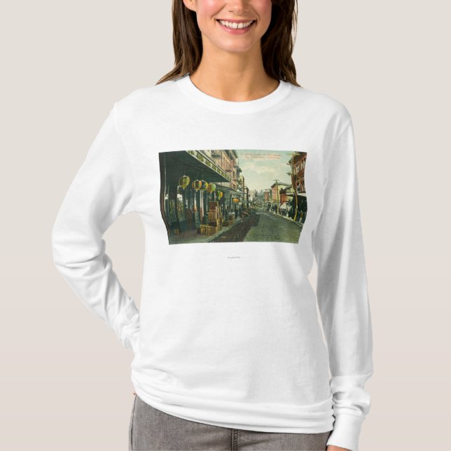 Eine Chinatown-Straßen-Szene T-Shirt (Vorderseite)
