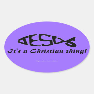 Eine Christliche Sache Ovaler Aufkleber