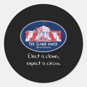 Eine Clown-Anti-Trump-Resist-Zirkus-Liebe ist lieb Runder Aufkleber