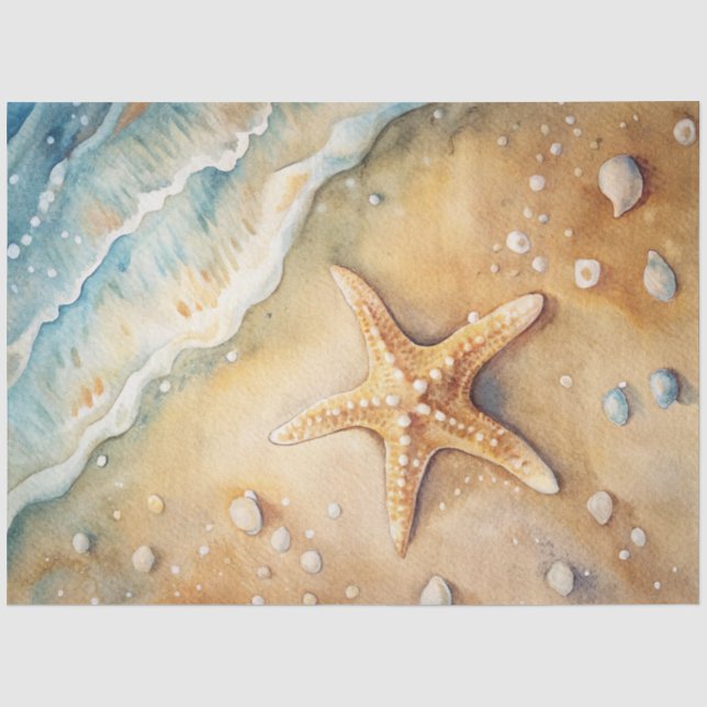 Eine Coastal Series Design 1 Seidenpapier (Vorderseite)