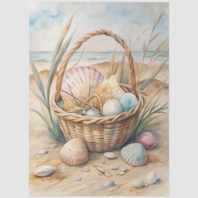 Eine Coastal Series Design 23 Seidenpapier (Vorderseite)