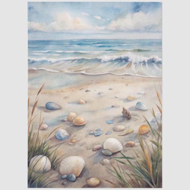 Eine Coastal Series Design 24 Seidenpapier (Vorderseite)