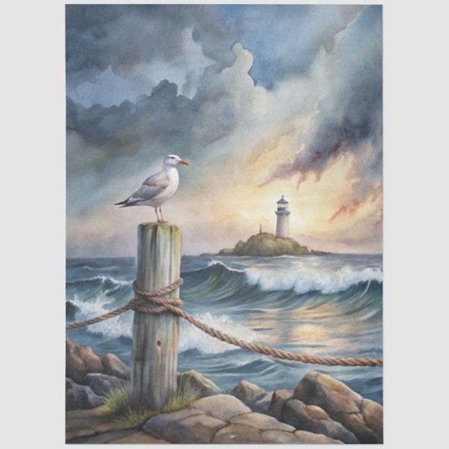 Eine Coastal Series Design 29 Seidenpapier (Vorderseite)