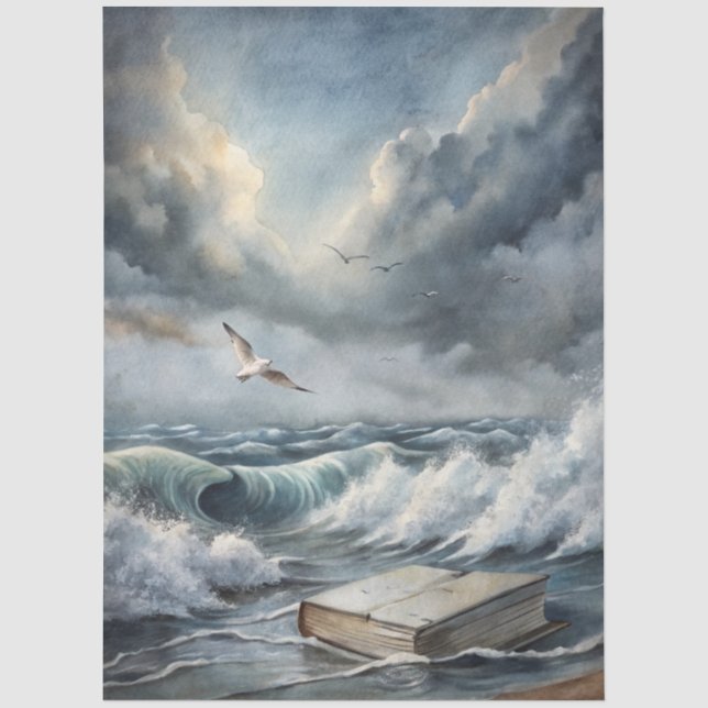 Eine Coastal Series Design 65 Seidenpapier (Vorderseite)