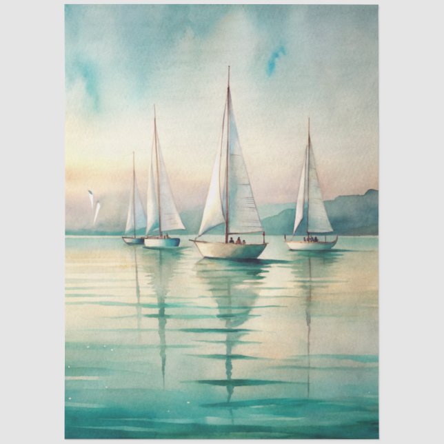 Eine Coastal Series Design 74 Seidenpapier (Vorderseite)