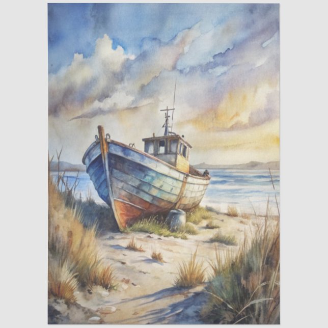 Eine Coastal Series Design 76 Seidenpapier (Vorderseite)