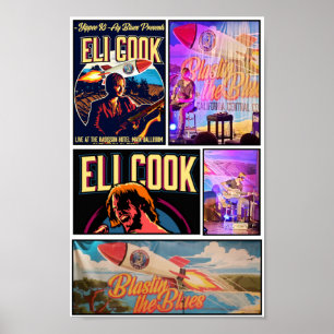 Eine Collage aus einem Musikkonzert Poster