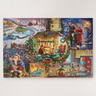 Eine Collage von Weihnachtsgeburten Puzzle