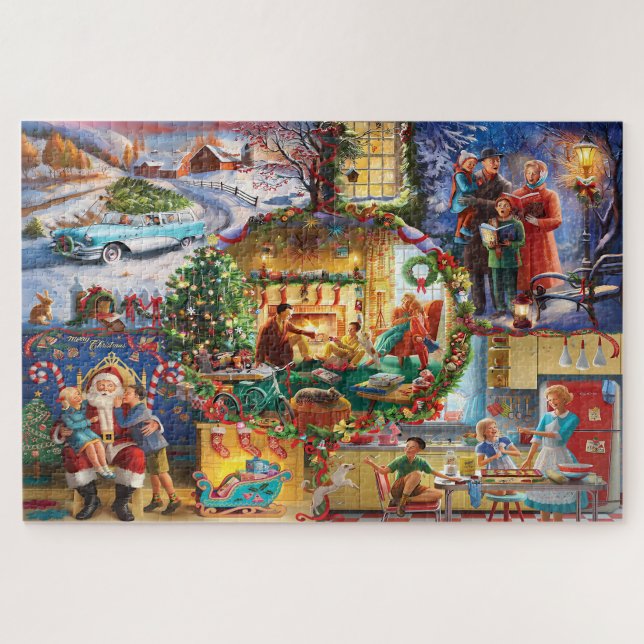 Eine Collage von Weihnachtsgeburten Puzzle (Horizontal)