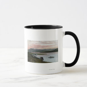 Eine Columbia River Riverboat-Szene Tasse