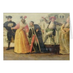 Eine Commedia- dell'arteTruppe vor einer