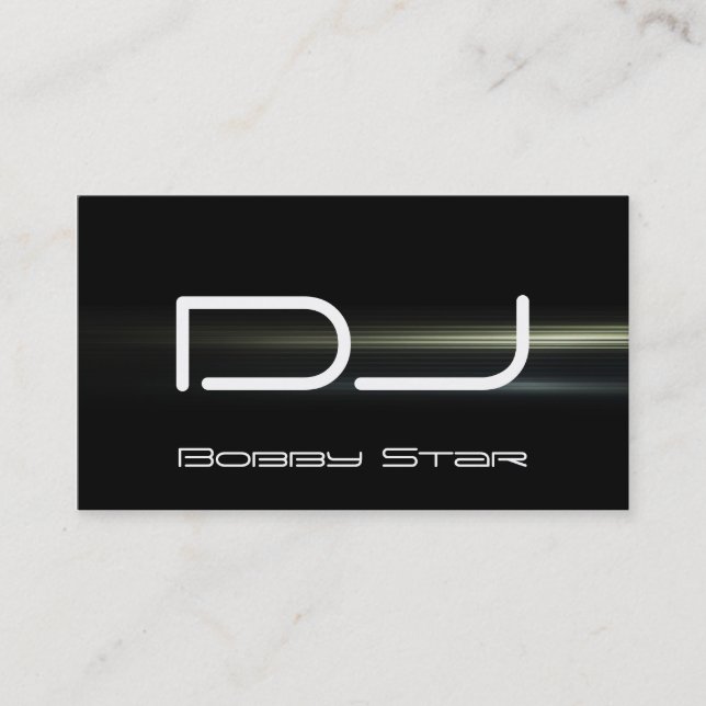 Eine coole Blaulaser-Geschäftskarte DJ moderne Visitenkarte (Vorderseite)