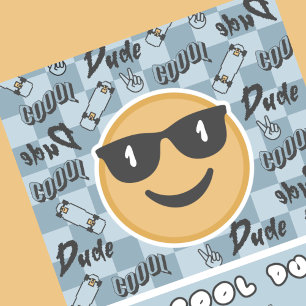 Eine coole Jungs-Geburtstagseinladung Retro Blau Einladung