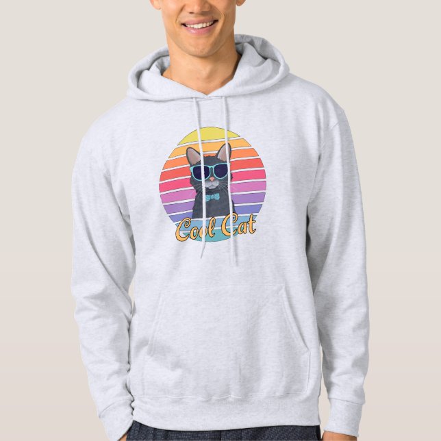 Eine Coole Katze Hoodie (Vorderseite)