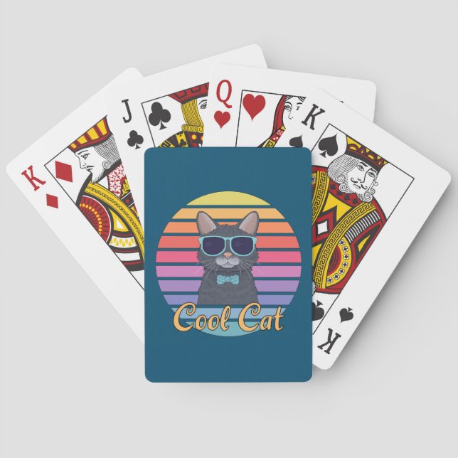 Eine Coole Katze Spielkarten (Rückseite)