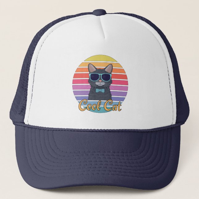 Eine Coole Katze Truckerkappe (Vorderseite)