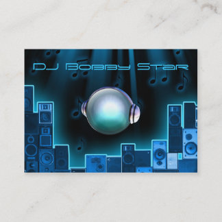 Eine coole Laser-Geschäftskarte DJ blaue mit Logo Visitenkarte