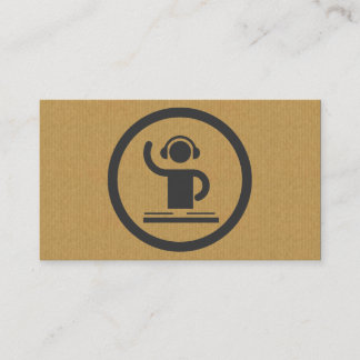 Eine coole Pappe-DJ-Ikonengeschäftskarte Visitenkarte