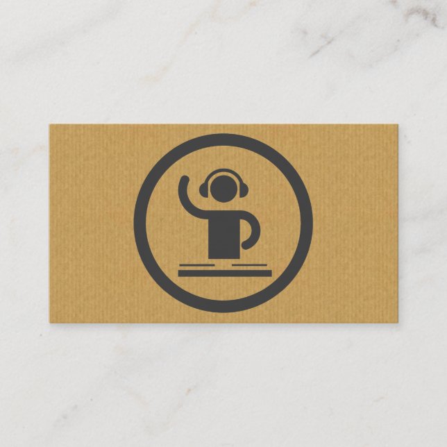 Eine coole Pappe-DJ-Ikonengeschäftskarte Visitenkarte (Vorderseite)