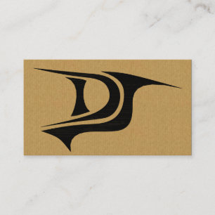 Eine coole Pappe-DJ-Initialengeschäftskarte Visitenkarte