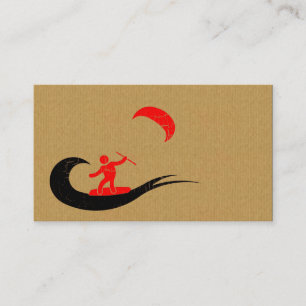 Eine coole Pappekitesurf Geschäftskarte Visitenkarte