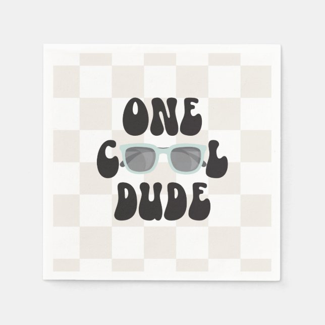 Eine Coole Typ Sonnenbrille 1. Geburtstag Serviette (Vorderseite)