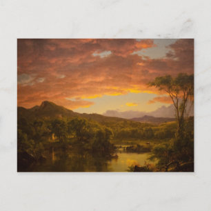 Eine Country-Zuhause von Frederic Edwin Church Postkarte