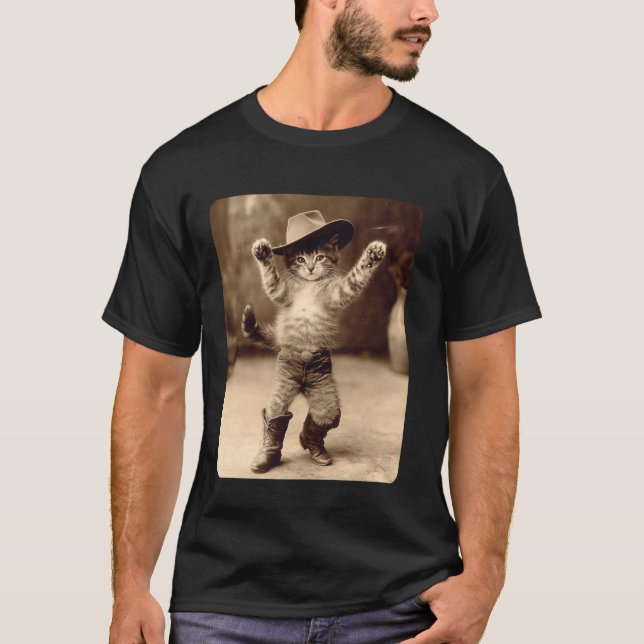Eine Cowboy-Katze T-Shirt (Vorderseite)