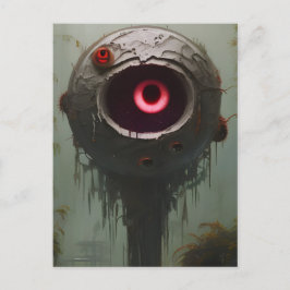 Eine Creepy Eyeball Pflanze Postkarte
