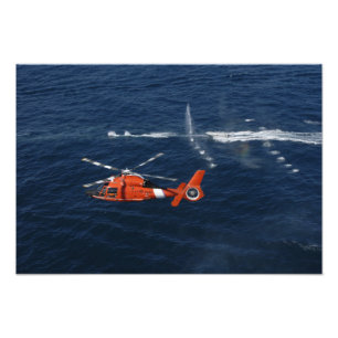 Eine Crew mit Hubschraubern Fotodruck