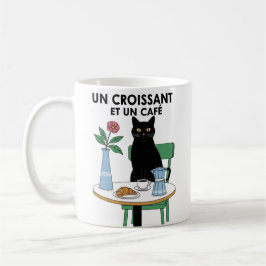 Eine Croissant-Katze  Kaffeetasse