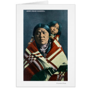 Eine Crow Indian Madonna und Kind