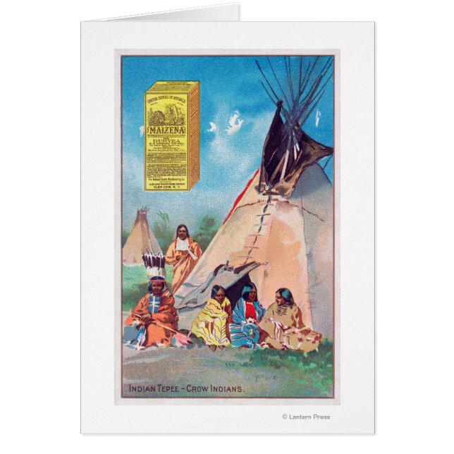 Eine Crow Indian Tepee, Maizena Product Ad (Vorne)