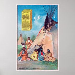 Eine Crow Indian Tepee, Maizena Product Ad Poster