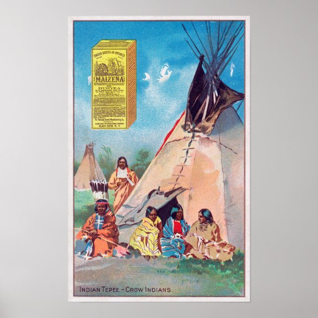 Eine Crow Indian Tepee, Maizena Product Ad Poster (Vorne)