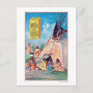 Eine Crow Indian Tepee, Maizena Product Ad Postkarte