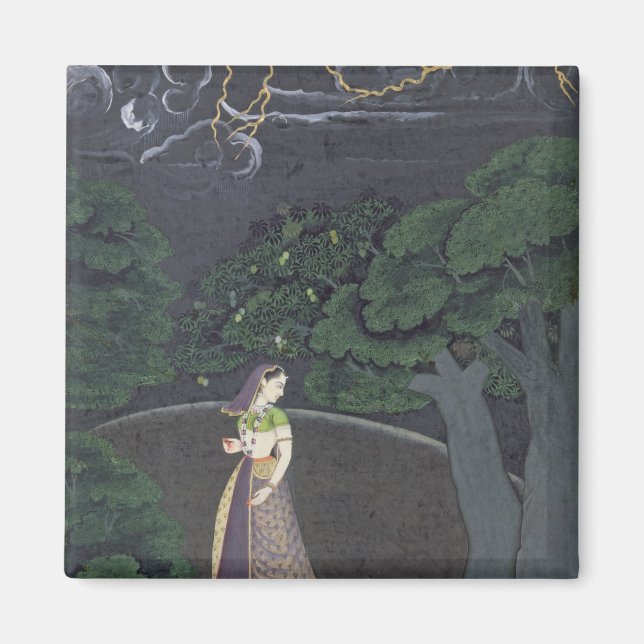 Eine Dame auf dem Weg zum Versuch, Guler, c.1760 Magnet (Vorne)