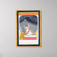 Eine Dame auf einer Schaukel, Kangra, Punjab Hügel