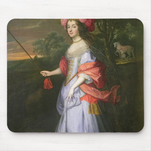 Eine Dame im Maskerade-Kostüm, c.1679 Mousepad (Vorne)