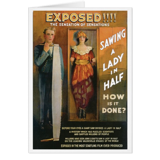 Eine Dame In Half ~ sägen Magier-Vintage magische (Vorne)