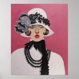 Eine Dame mit Art-Déco-Stil, Plakat