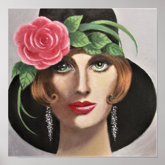 Eine Dame mit grünen Augen Poster (Vorne)