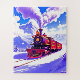 Eine Dampflokomotive für Kinderreisen Puzzle