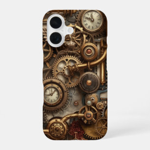 Eine Dampfmischung von Kunst und Maschinen iPhone 16 Hülle