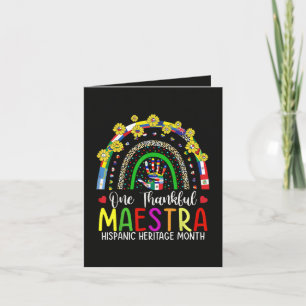 Eine dankbare Maestra-Lehrerin Hispanic Heritage M Dankeskarte