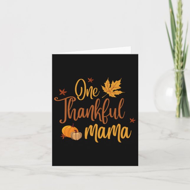 Eine dankbare Mama Herbstmütter Erntedank Karte (Vorderseite)