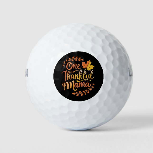 Eine dankbare Mama Niedlicher Herbst Erntedank Her Golfball (Vorderseite)